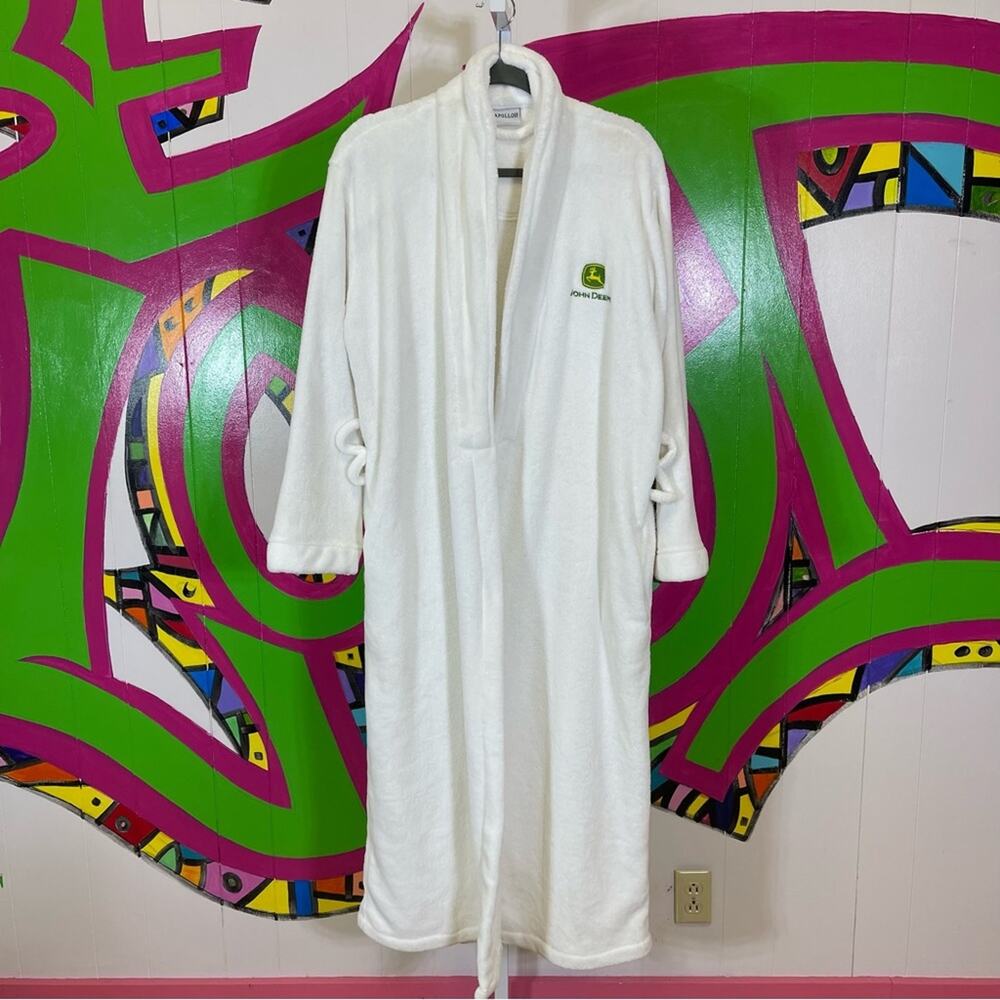 Apollo USA, Robe. John Deere Embroidered Logo. Missing Tie Closure. OSFM.